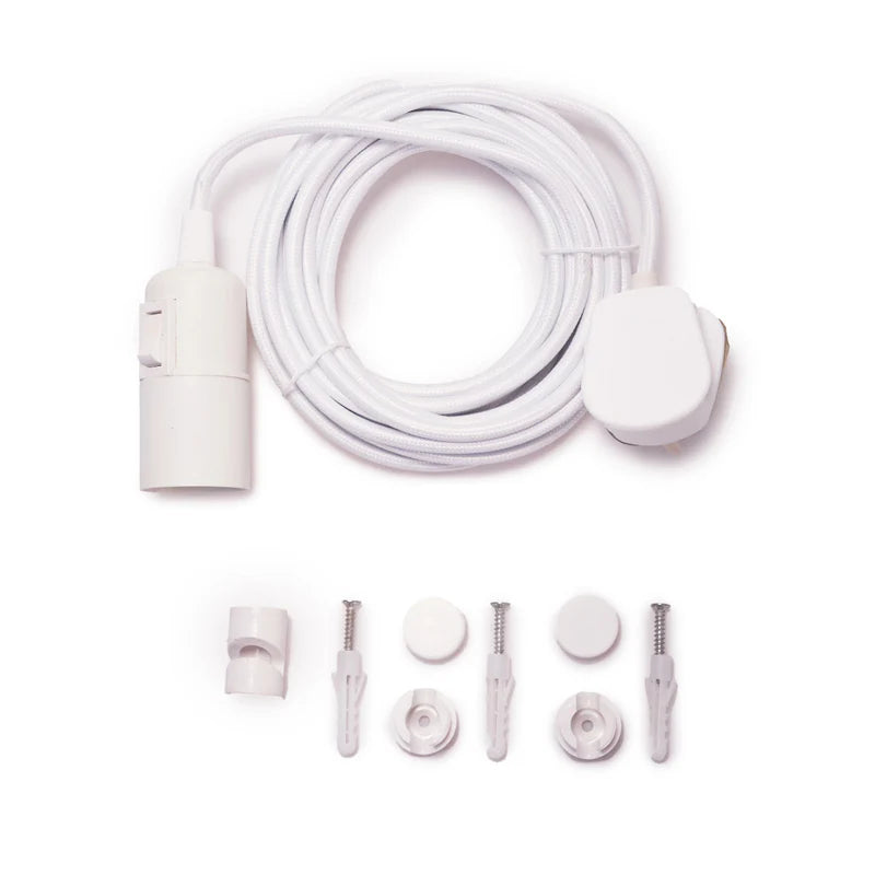 Grow Gang Enna Plug-in Ceiling Pendant with 5m Textile Cable and Ceiling hook (bulb separate)