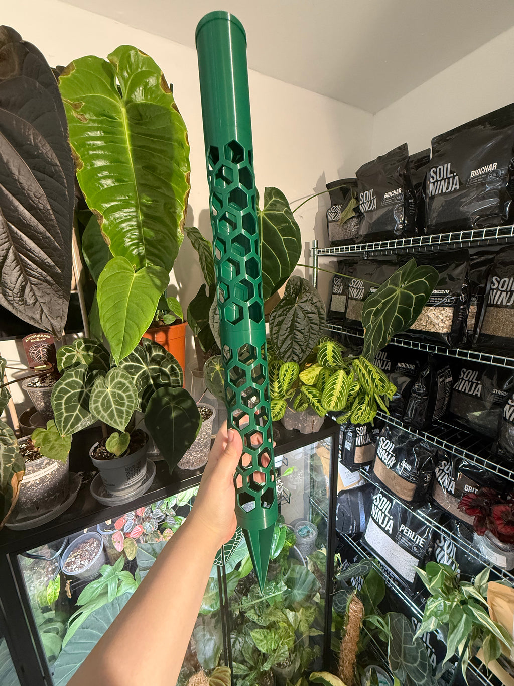 Grown By Marcus Large Modular Watering Moss Pole Kit | 350ml Reservoir & Stake Included