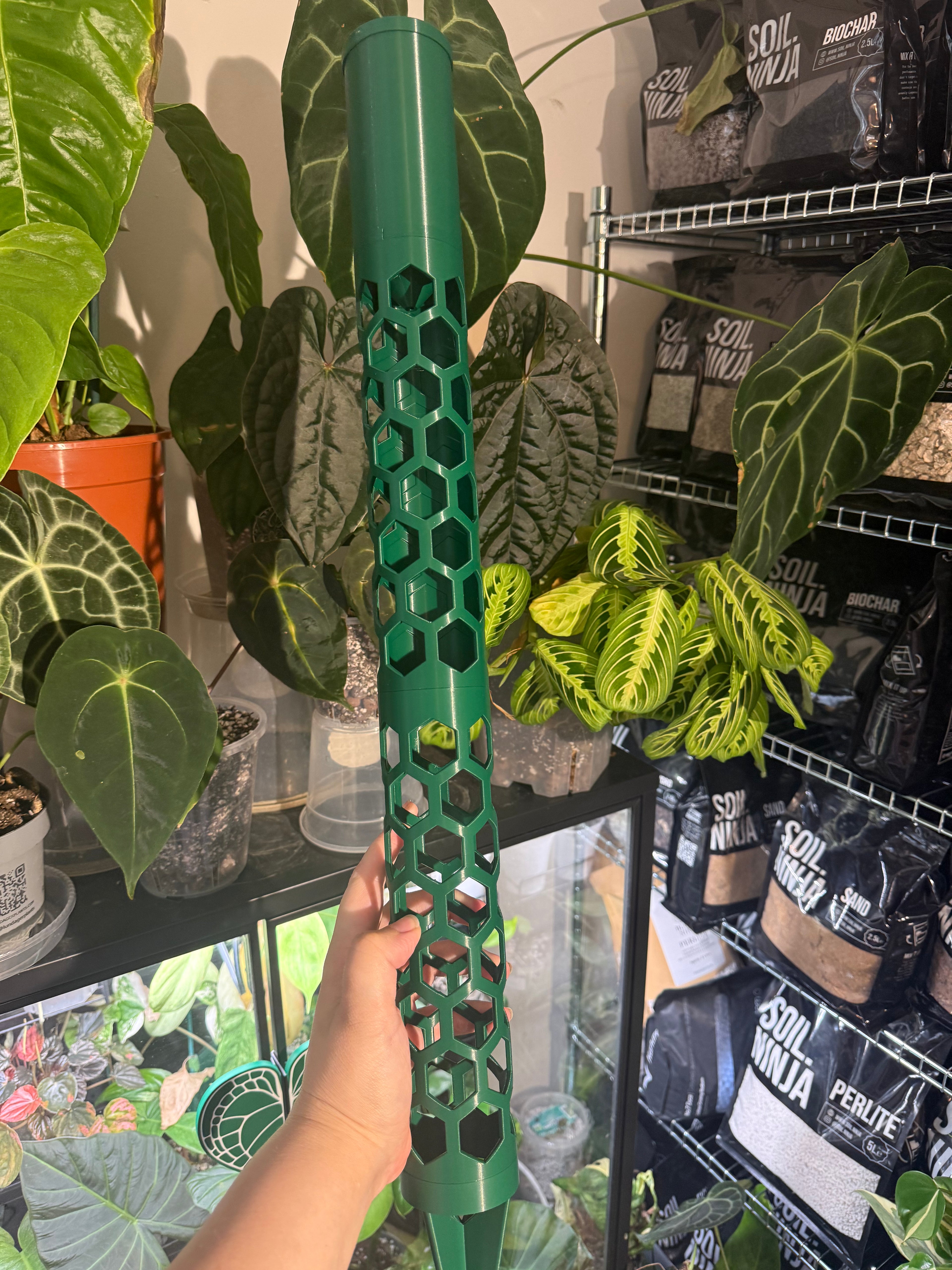 Grown By Marcus Large Modular Watering Moss Pole Kit | 350ml Reservoir & Stake Included