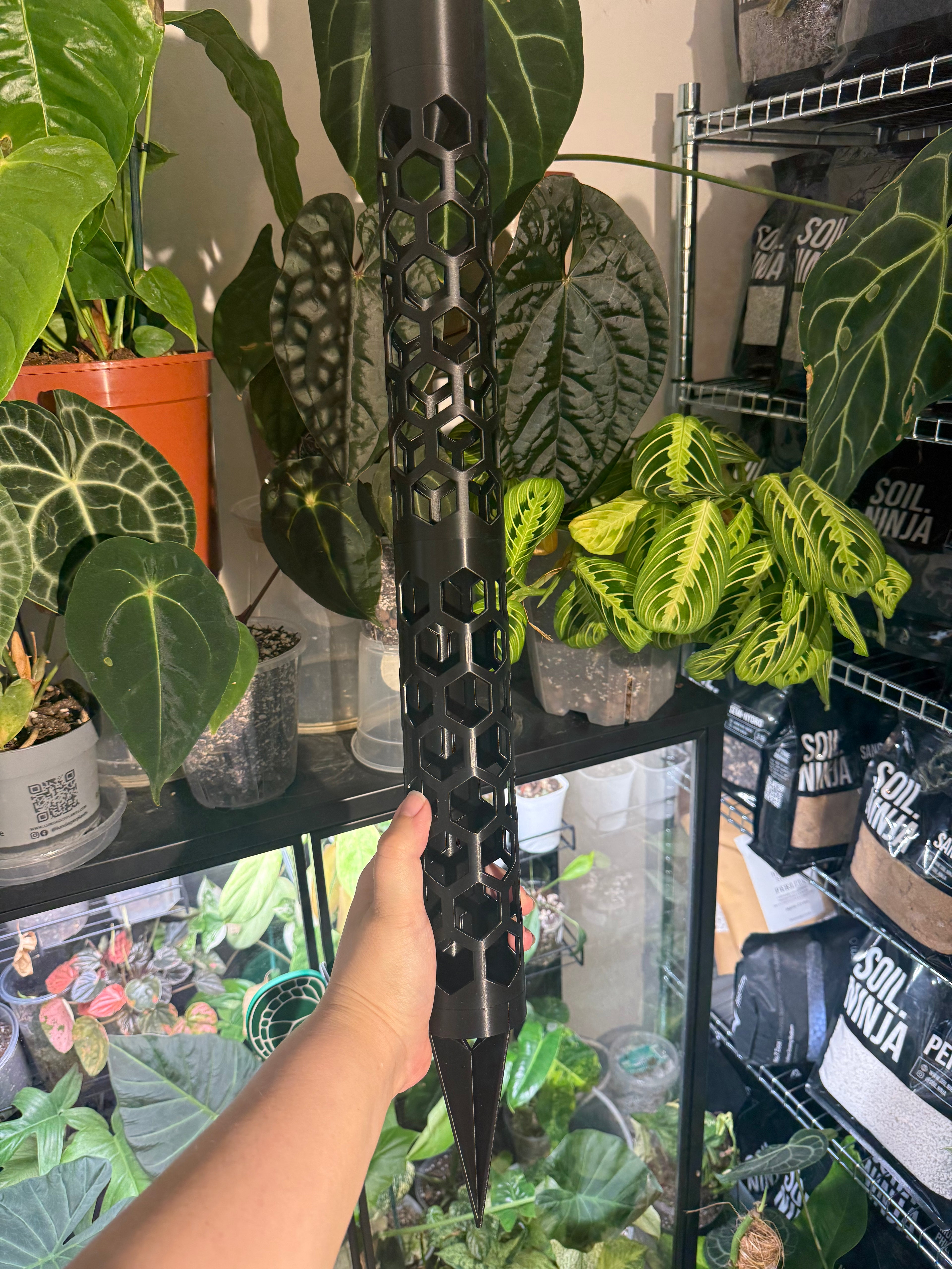 Grown By Marcus Large Modular Watering Moss Pole Kit | 350ml Reservoir & Stake Included