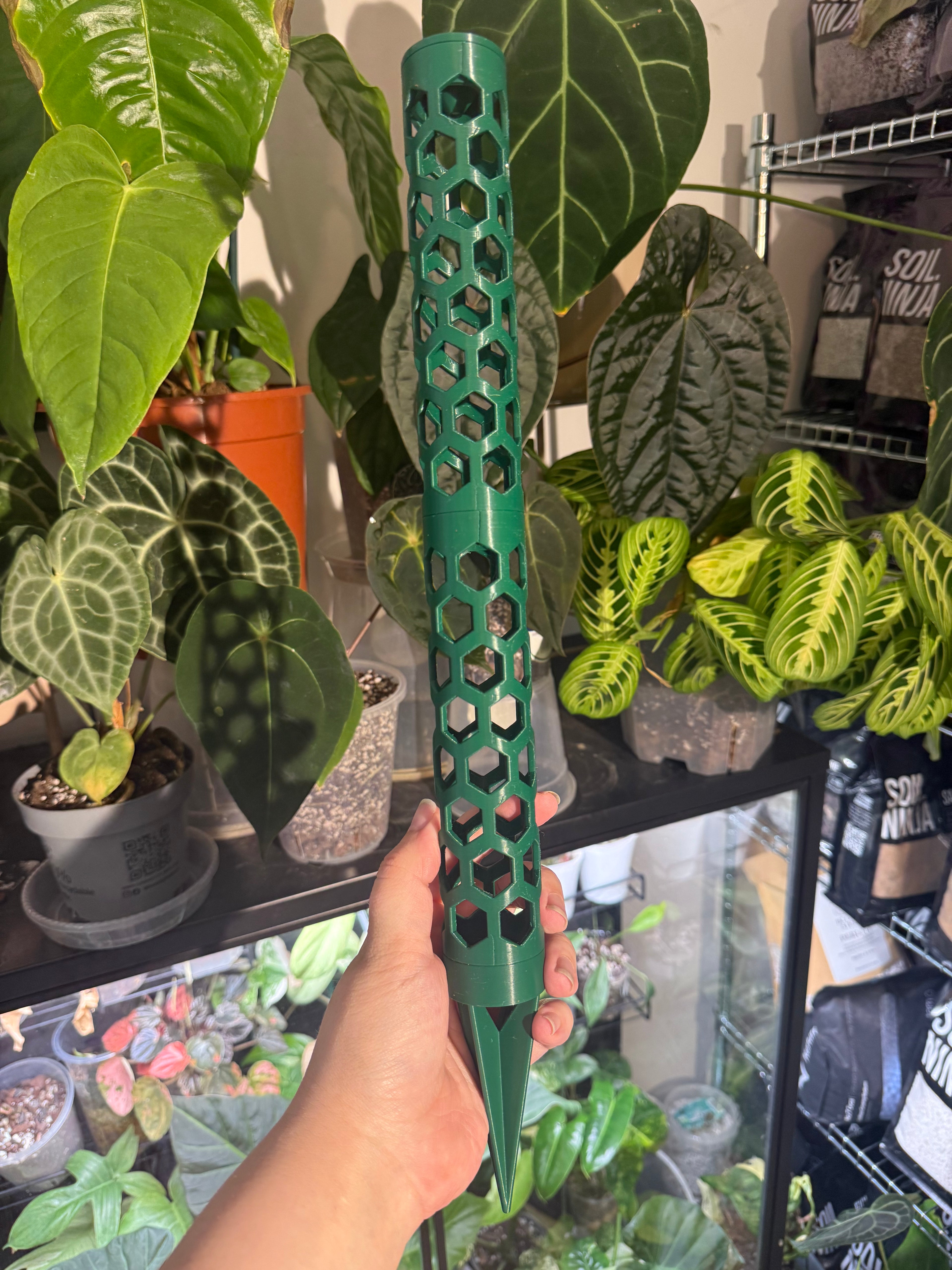 Grown By Marcus Slim Modular Moss Pole | Watering cap & Stake Included