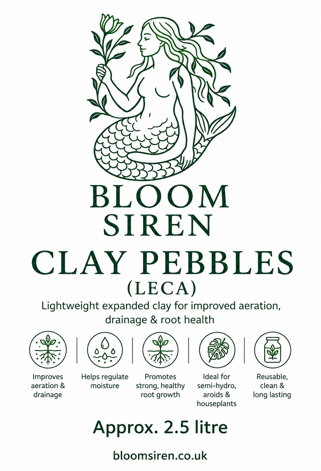 Bloom Siren Clay pebbles (leca) 2.5L