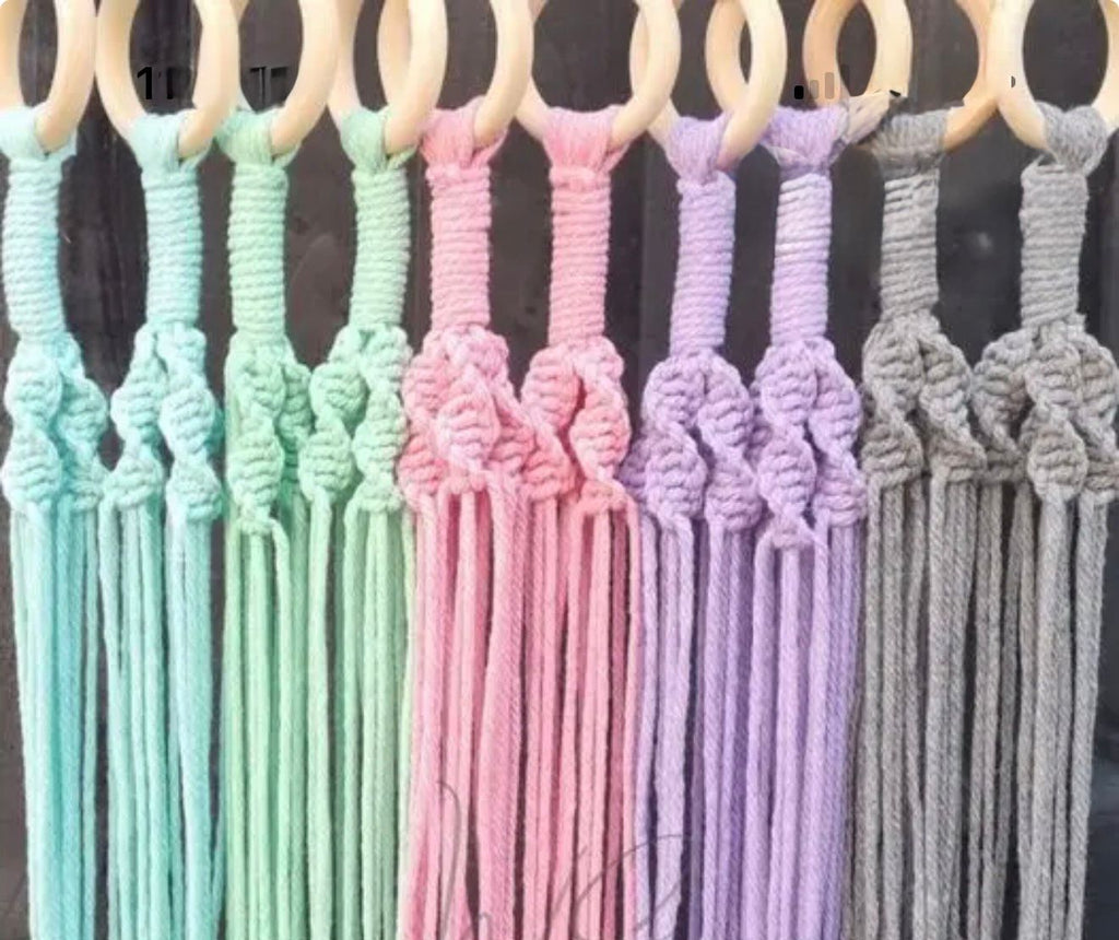 Pastel Macrame plant Hangers