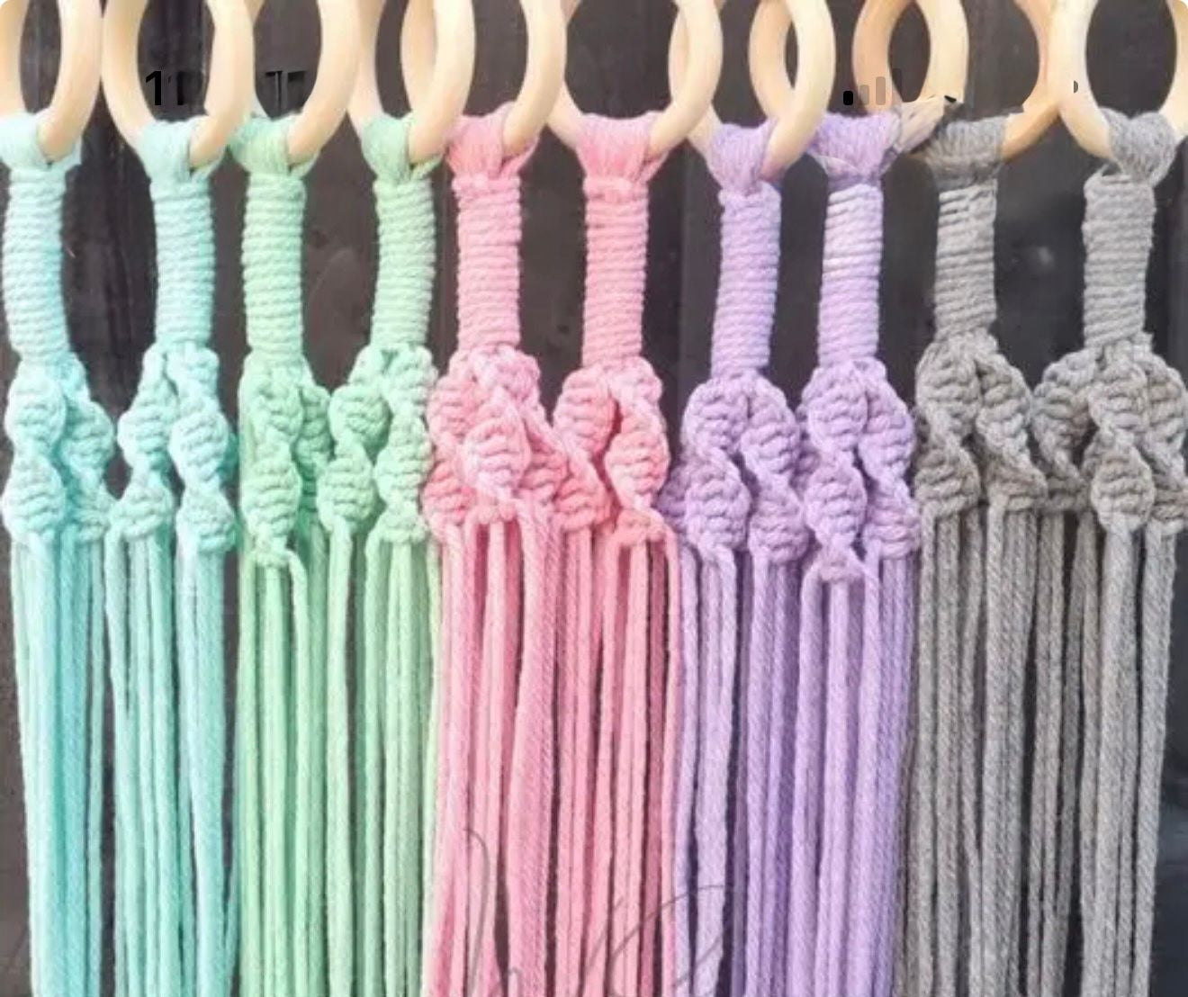 Pastel Macrame plant Hangers