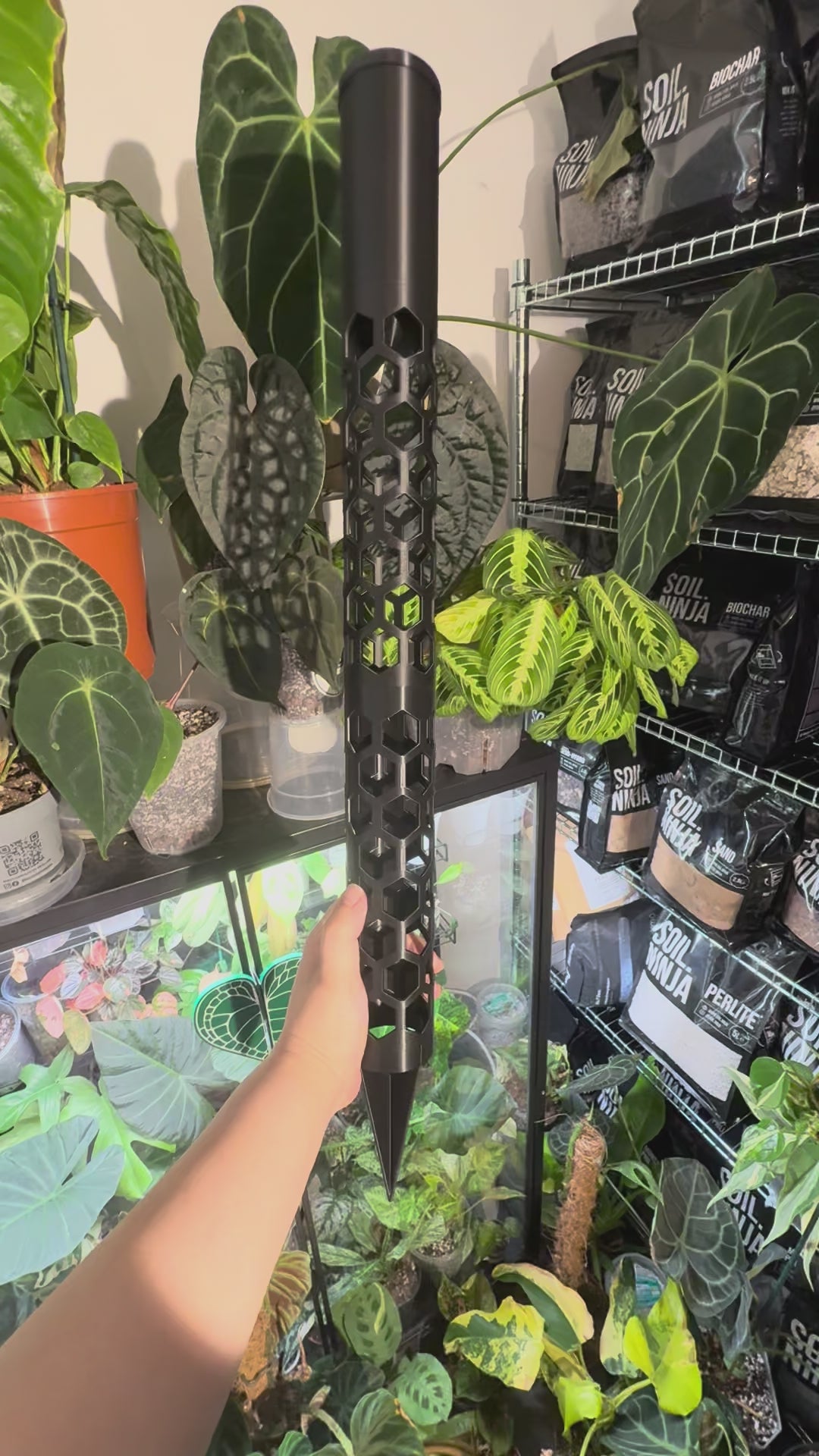 Grown By Marcus Large Modular Watering Moss Pole Kit | 350ml Reservoir & Stake Included